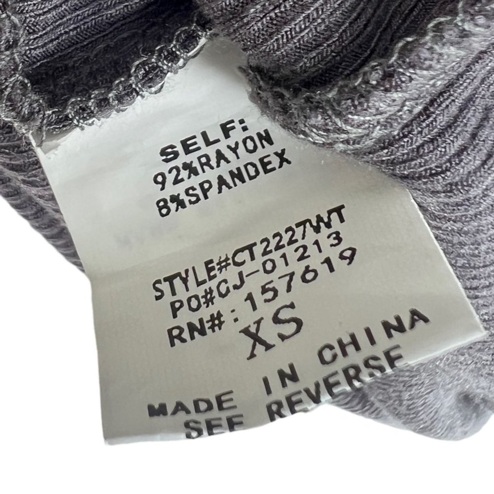 Cloud Ten Ribbed Front Button Tank | Extra Small - Picture 6 of 6